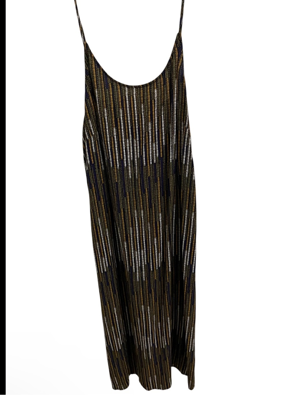 H&M Black Maxi Skirt with Gold and Silver Metallic Stripes - Picture 1 of 2